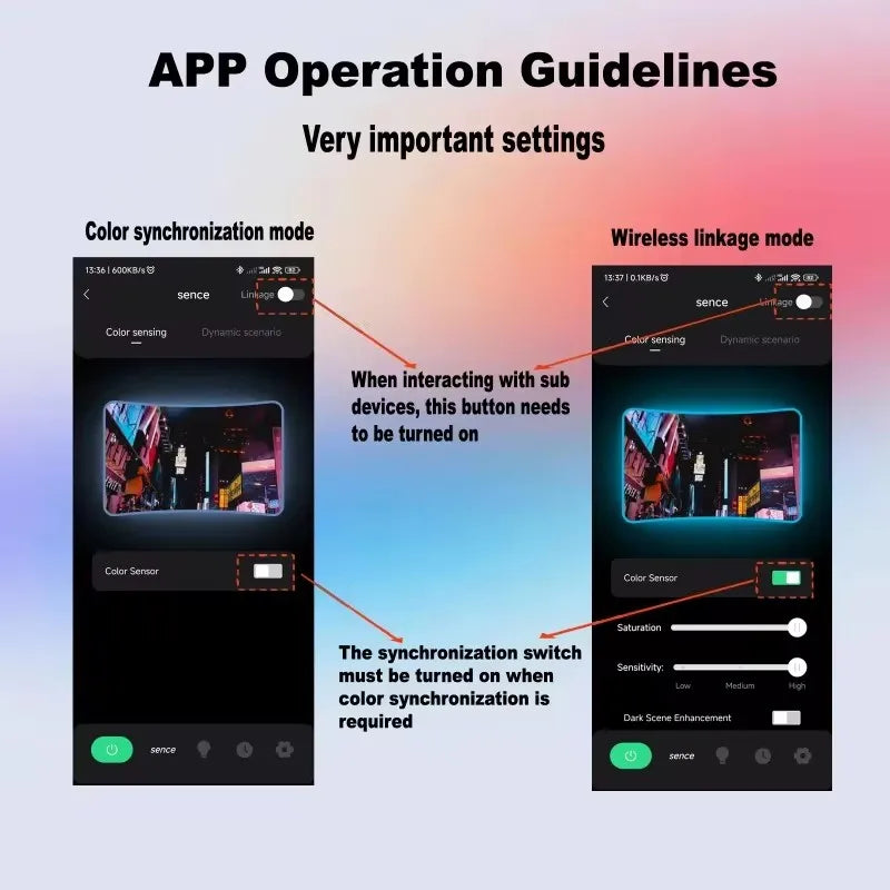 RGBIC LED TV Backlight Strip with Color Picking Sensor Music Sync App Control 55-75inch for Gaming Room Atmosphere Lighting