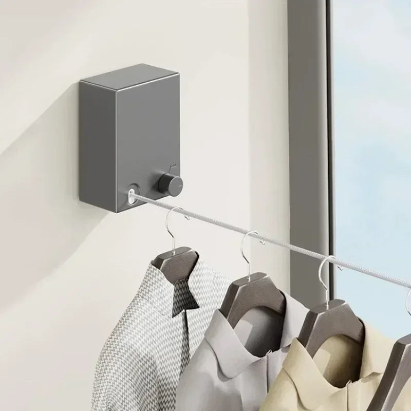 Clothesline Retractable Stainless Seel Pull-Out Clothes-Drying Machine Rope Space-Saving Clothes Drying Rack For Household