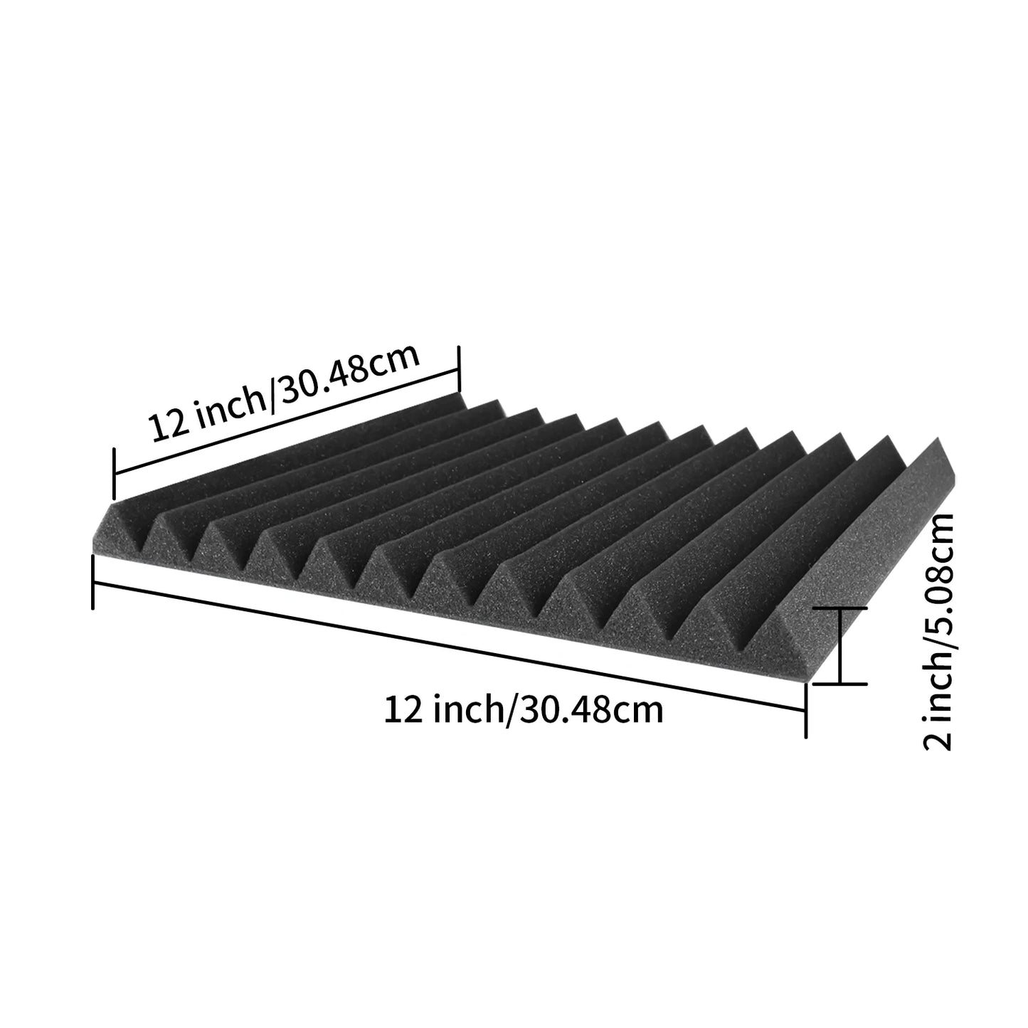 52 Pack Cheap Acoustic Foam Panels 1 X 12 X 12 Inches Large Sound Proof Foam Panels for Walls, Wedge Soundproof Wall Panels Acou