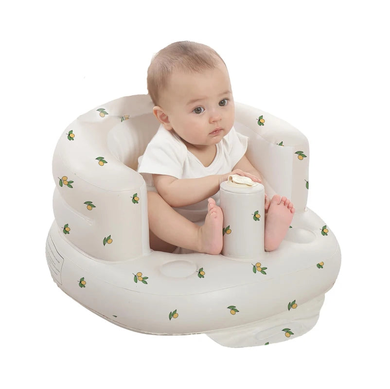 Children Inflatable Sofa,Inflatable Baby Sofa for Babies 3 Months & Up,Baby Seats for Infants, Blow Up with Built in Air Pump