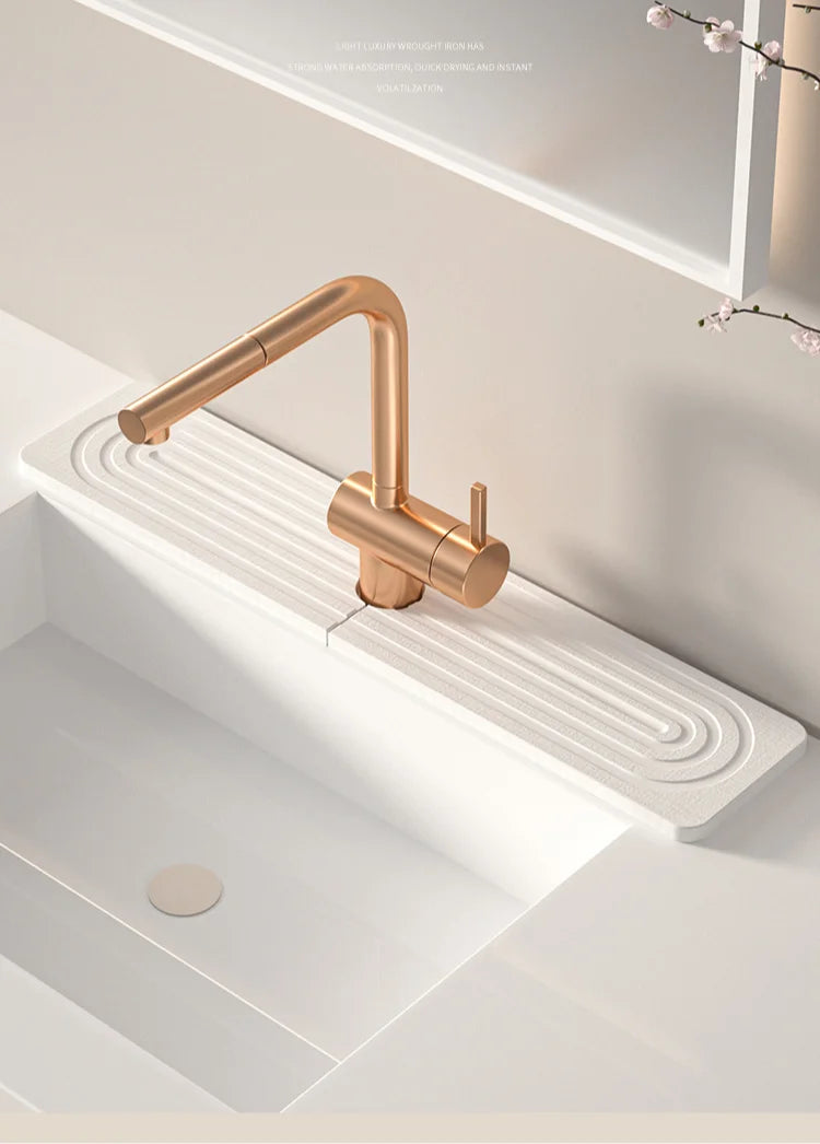 Diatom Mud Water-absorbing Quick-drying Hard Mat Kitchen Bathroom Sink Hand Wash Mat