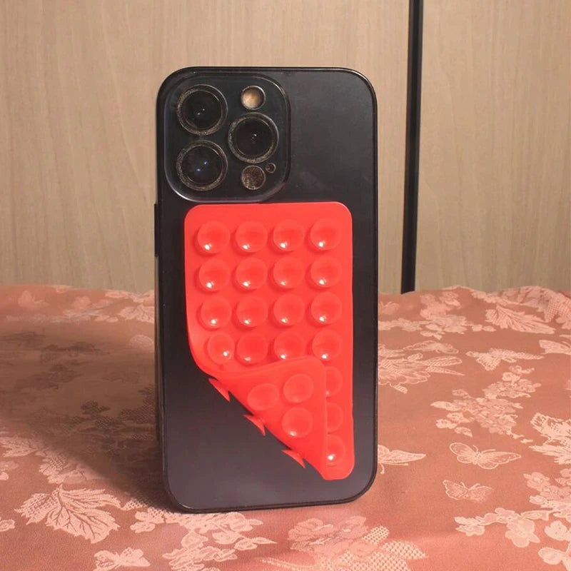 Silicone Suction Cup Phone Case Mount - Double-Sided Hands-Free Strong Holder for iPhone Android for Car Mirror Kitchen Bathroom