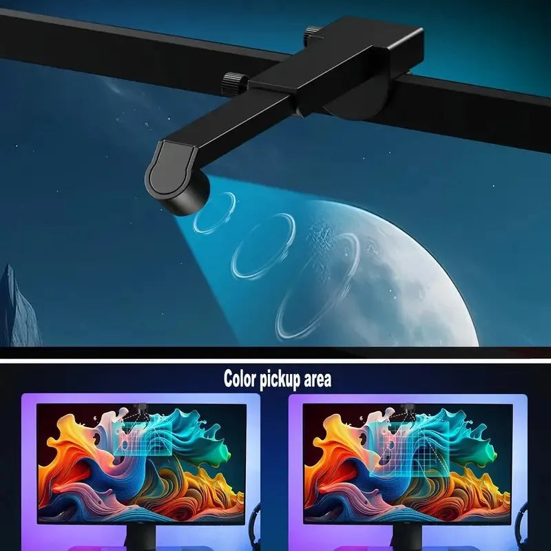 RGBIC LED TV Backlight Strip with Color Picking Sensor Music Sync App Control 55-75inch for Gaming Room Atmosphere Lighting